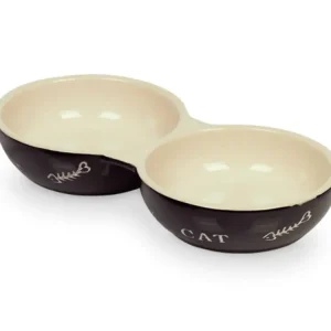 Speciální Cena Nobby Cat keramická dvojmiska 22 cm černá