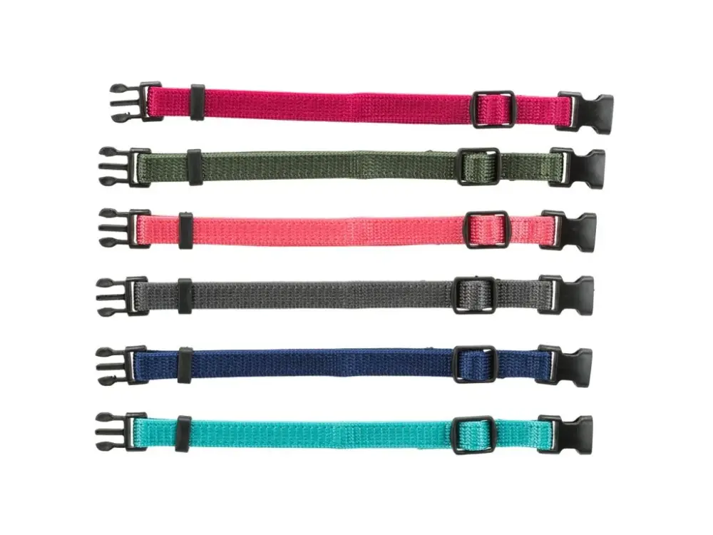 Balení nylon.rozeznávacích obojků pro štěňata M-L 22-35cm/10mm,fuchs,šedá,mod,khaki,korál,tyrkys Nejlepší Volba