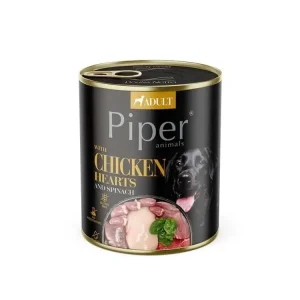 NEW PIPER s kuřecími srdíčky a špenátem, konzerva pro psy Tovární Cena