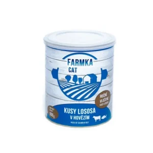 FARMKA CAT kusy lososa v hovězím 800g Nejlepší Volba