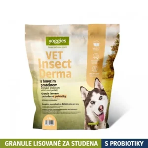 Yoggies VET Insect Derma s hmyzím proteinem, granule lisované za studena s probiotiky Omezená Nabídka