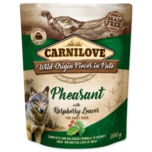 Super Cena Kapsička Carnilove Dog bažant s malinovými listy, paté300g