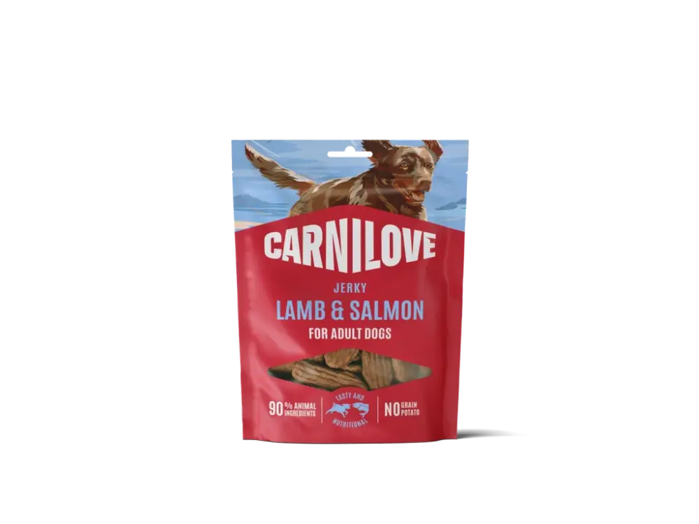 Akční Nabídka CARNILOVE Dog JERKY Lamb & Salmon 100 g