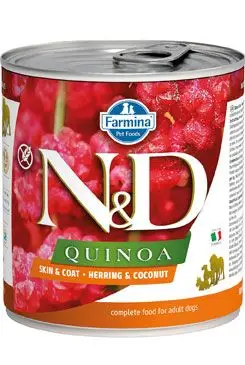 Cenová Bomba N&D DOG QUINOA Adult Herring & Coconut 285g