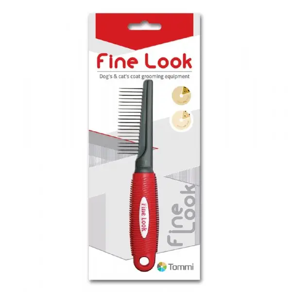 Tommi Fine Look red image hřeben řídký, 5x21cm Přímo Od Výrobce