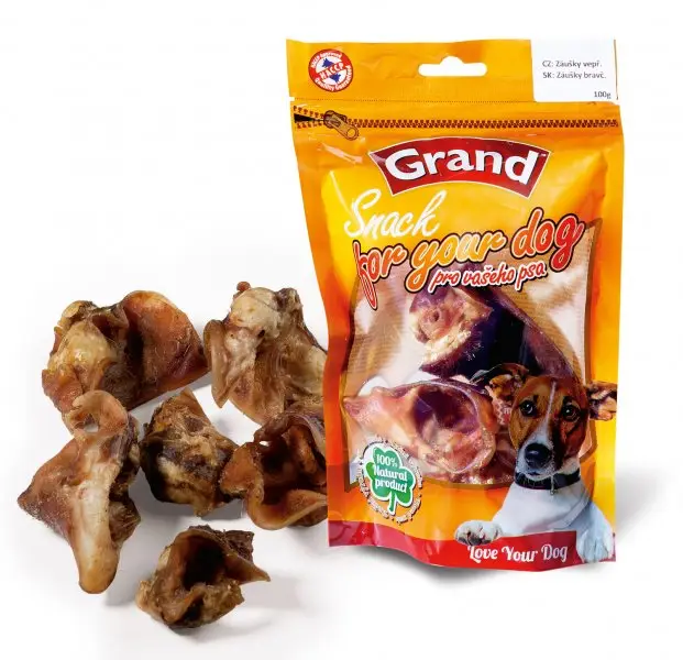 GRAND Suš. Mňamka vepř.záušky 100g Časově Omezené