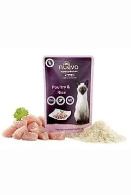 Sezónní Sleva Nuevo kotě drůbeží s rýží kapsa 85g