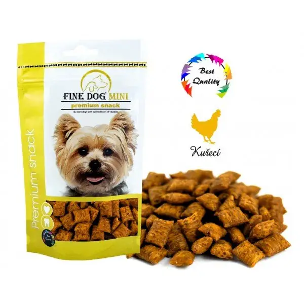 Horká Nabídka FINE DOG MINI plněné polštářky kuřecí 80g