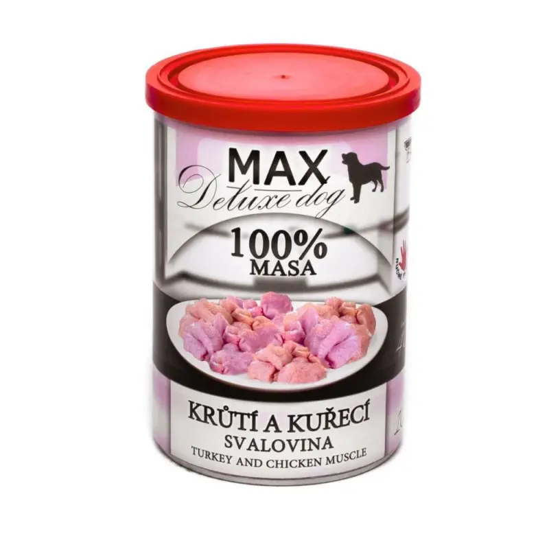 Časově Omezené MAX deluxe krůtí a kuřecí svalovina 400g