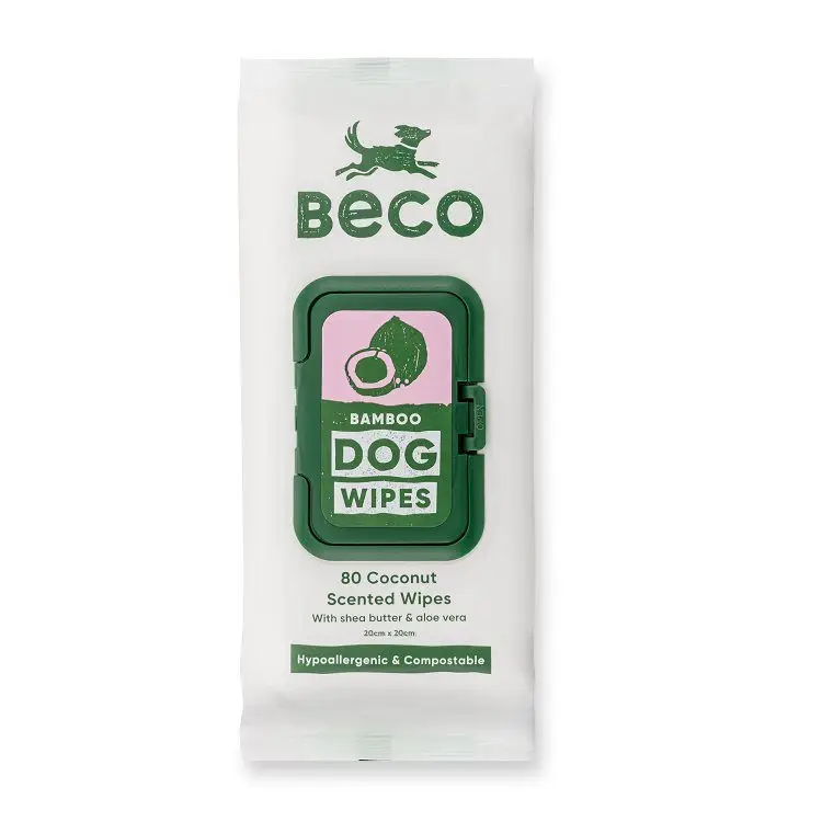 Odeslání Ihned Beco Bamboo Čistící ubrousky pro psy kokosové 80ks