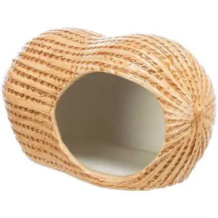 Jen Po Omezenou Doba Keramický domeček ARAŠÍD (křeček/myš), 17 x 8 x 8 cm, béžová
