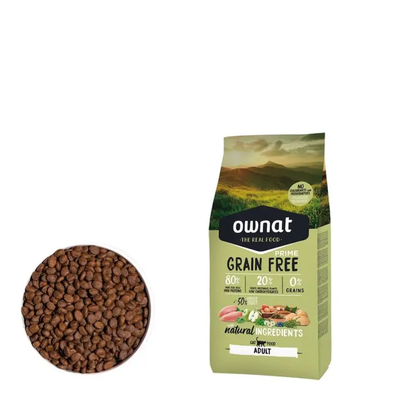 Speciální Cena OWNAT GF PRIME CAT Adult Chicken & Turkey 400g