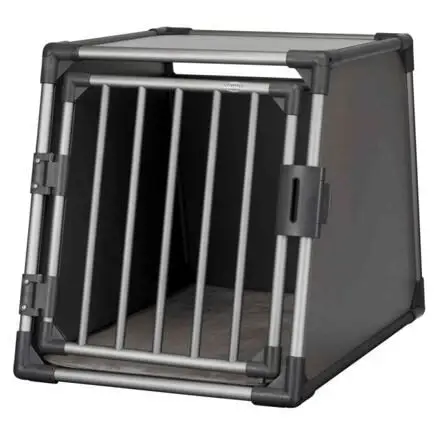 Zlevněný Transportní box do zavazadlového prostoru, M-L: 61 × 65 × 86 cm, hliníkový rám, pevné stěny, grafit