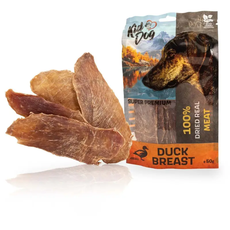 Akce KIDDOG SUPER PREMIUM 100% kachní prsa, tenké plátky 50 g