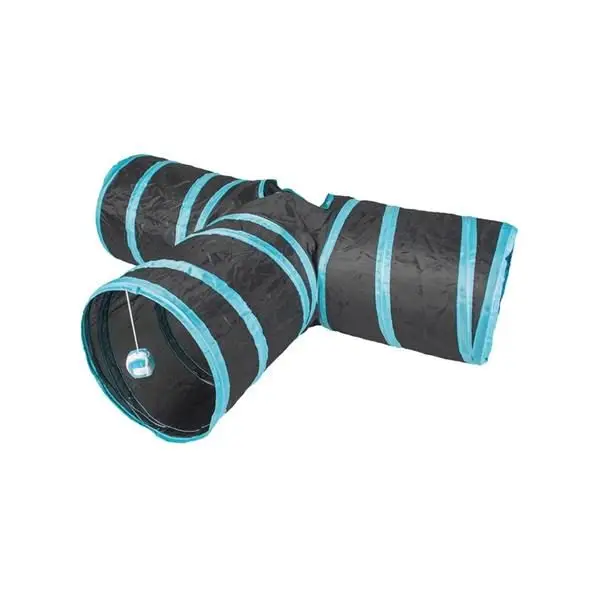 Tunel pro kočky Play T-bone 80x25cm modrý/černý Duvo+ Ověřený