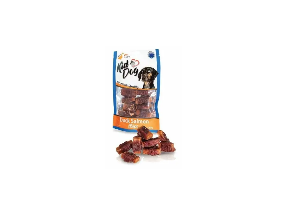 Levný KIDDOG losos obalený kachním masíčkem 80 g