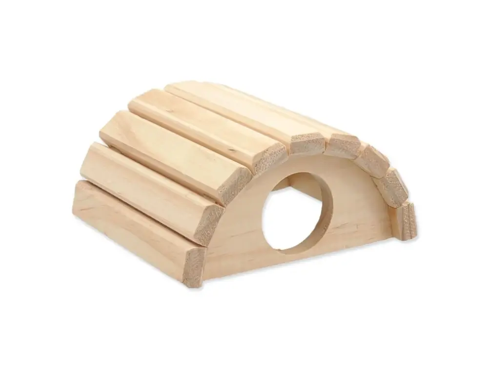 Domek Small Animals Půlkruh dřevěný 16,5x15x8cm Cenový Hit