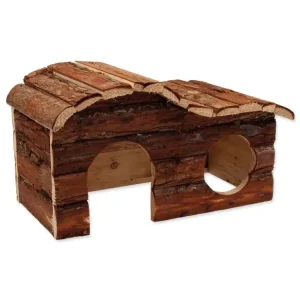 Přímo Od Výrobce Domek Small Animals Kaskada dřevěný s kůrou 31x19x19cm