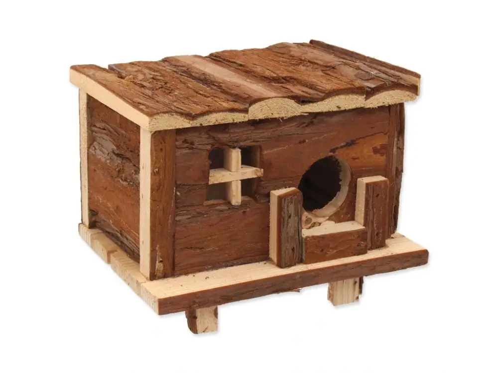 Domek Small Animals Srub dřevěný s kůrou 18x13x13,5cm Omezená Nabídka