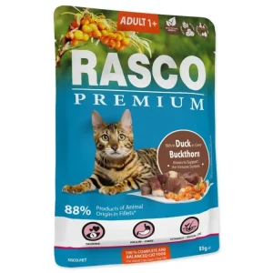 Kapsička Rasco Premium Adult kachna s rakytníkem 85g Speciální Cena