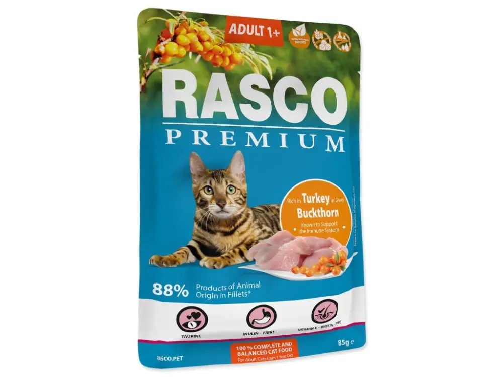 Tovární Cena Kapsička Rasco Premium Adult krůta s rakytníkem 85g