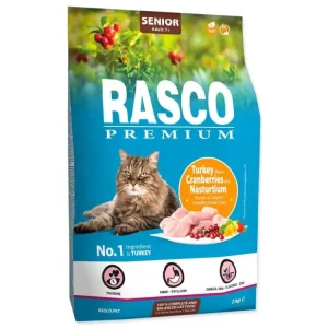 Krmivo Rasco Premium Senior krůta s brusinkou a lichořeřišnicí 2kg Objednat Nyní