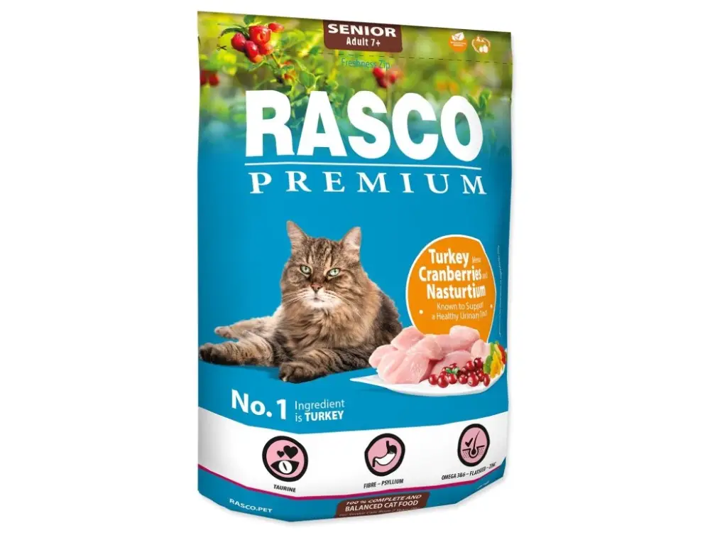Krmivo Rasco Premium Senior krůta s brusinkou a lichořeřišnicí 0,4kg Autentický