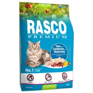 Sleva Krmivo Rasco Premium Sterilized tuňák s brusinkou a lichořeřišnicí 2kg