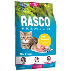 Krmivo Rasco Premium Kitten kuře s borůvkou 2kg Oblíbený