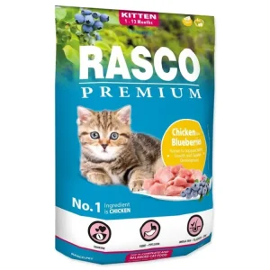 Tovární Cena Krmivo Rasco Premium Kitten kuře s borůvkou 0,4kg