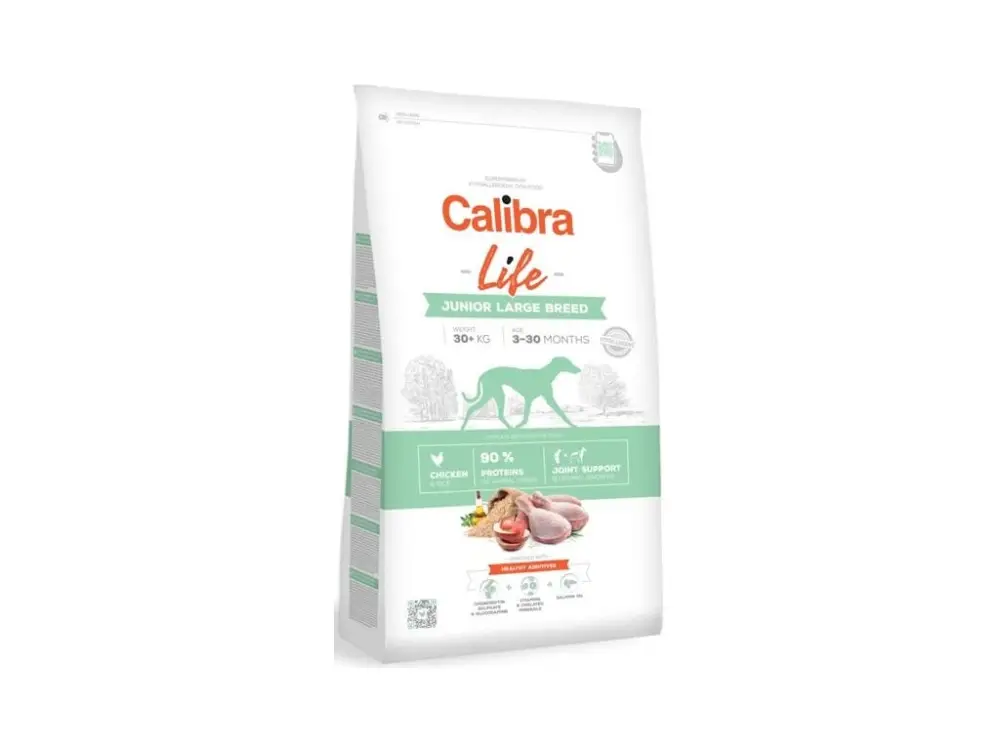 Calibra Dog Life Junior Large Breed Chicken 12 kg Nová Kolekce