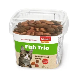 Vrácení Zdarma Sanal cat snack Ryba TRIO 75 g