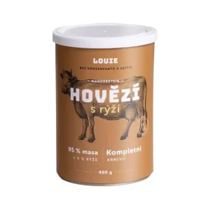 Louie konz. pro psy hovězí a vepřové s rýží 400 g Akce