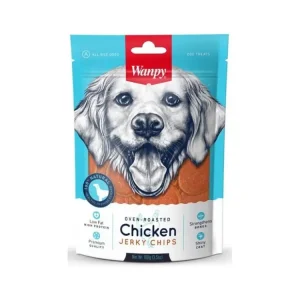 Bezpečná Platba Wanpy Dog Chicken Jerky Chips 100g