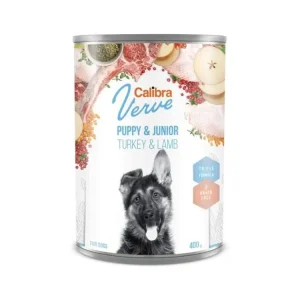 Nízká Cena Calibra Dog Verve konz. GF Junior Turkey & Lamb 400 g