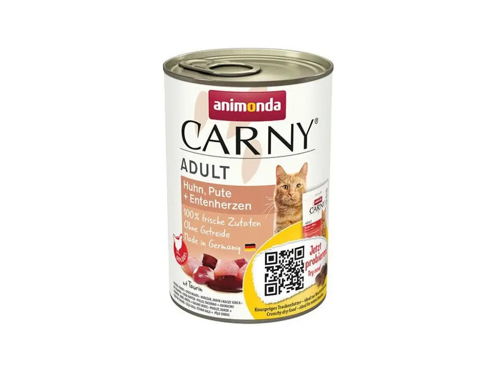 ANIMONDA konzerva CARNY Adult - kuře, krůta+kachní srdce 400g Značkový