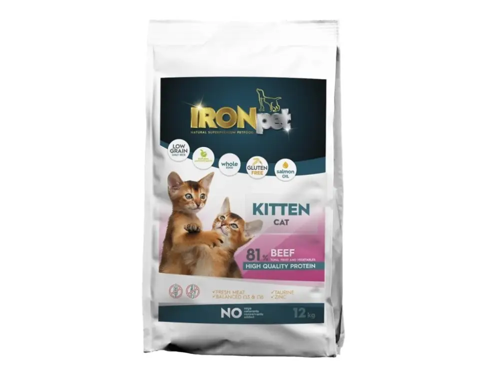 Akční Nabídka IRONpet Cat Kitten Beef (Hovězí) 12 kg