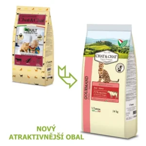 Poslední Šance Chat & Chat Cat Adult Gourmand Beef 14 kg