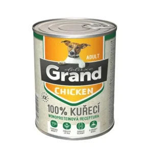 Grand deluxe Dog Adult 100 % kuřecí, konzerva 820 g Vysoce Kvalitní