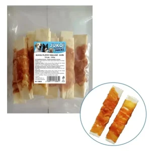 Plátky buvolí obalené kuřecím masem JUKO Snacks 15 cm (10 ks) Ihned K Objednání