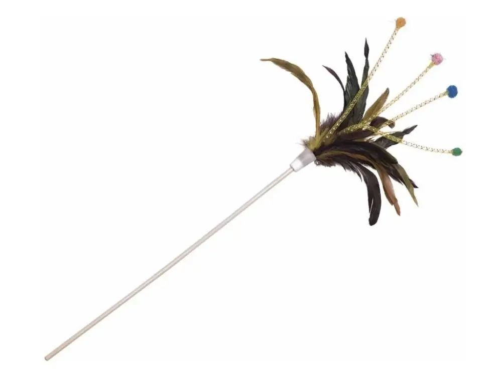 Nobby hračka pro kočky udice s peřím a elastickými vlákny 47/18cm Horká Nabídka