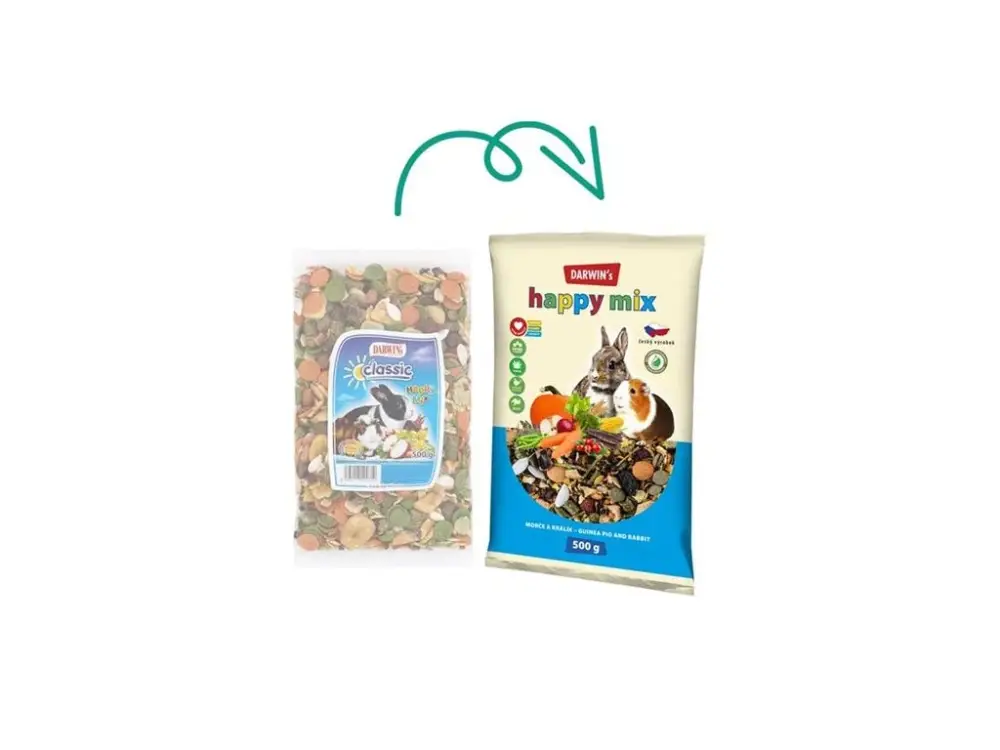 Darwins Happy mix morče a králík 500 g Koupit Online