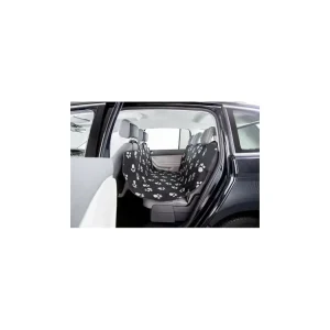 Autopotah nylon/flís, černý s béžovými packami 1,40 x 1,45 m Značkový