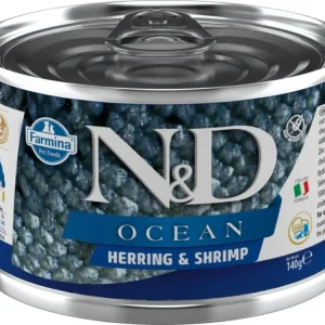 N&D DOG OCEAN Adult Herring & Shrimps Mini 140g Horká Nabídka