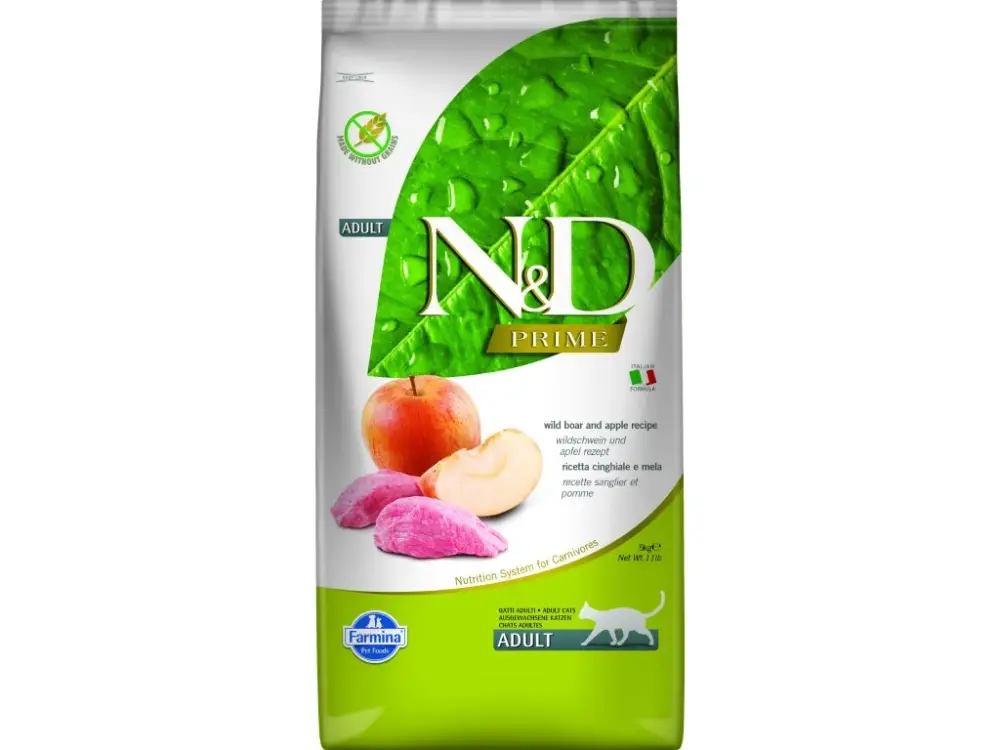 N&D PRIME CAT Adult Boar & Apple 5kg Přímo Od Výrobce