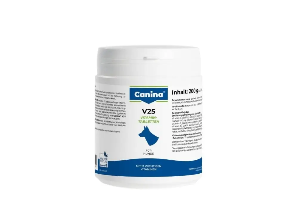 Canina V25 Vitamin Tabs 200g (60tbl) Dokud Zásoby Vydrží