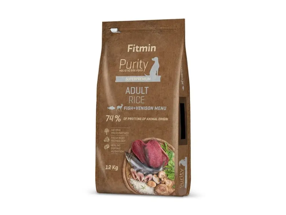 Fitmin Dog Purity Rice Adult Fish&Venison 12 kg Omezená Nabídka