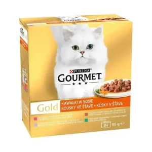 Gourmet Gold konz. kočka kousky ve šť.zelen. pack8x85g Super Cena