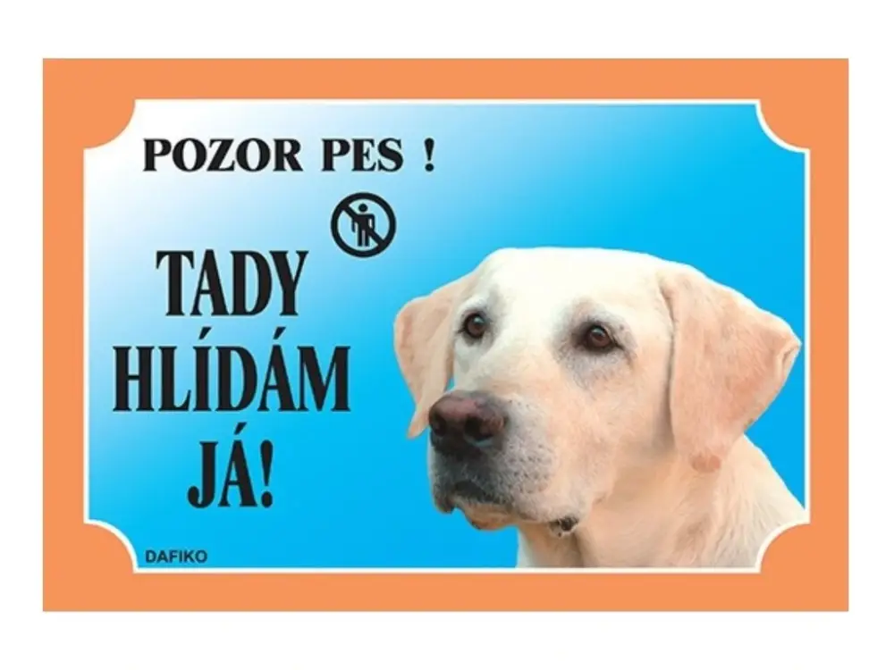 Objednat Nyní Cedulka Dafiko LABRADOR světlý