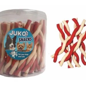 Jerky tyčinka kroucená Vanilka & hovězí JUKO Snacks (50 ks) Sleva